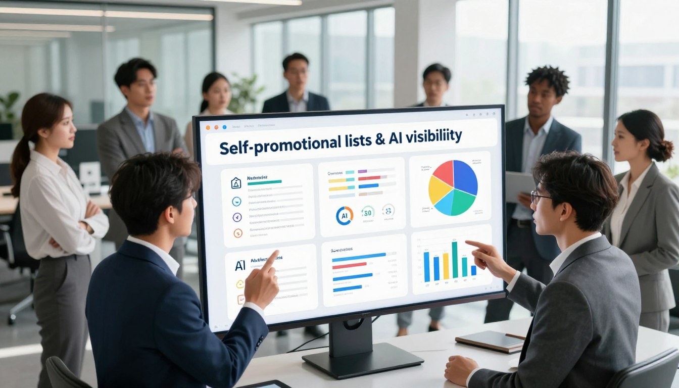 Self‑promotional lists & AI visibility